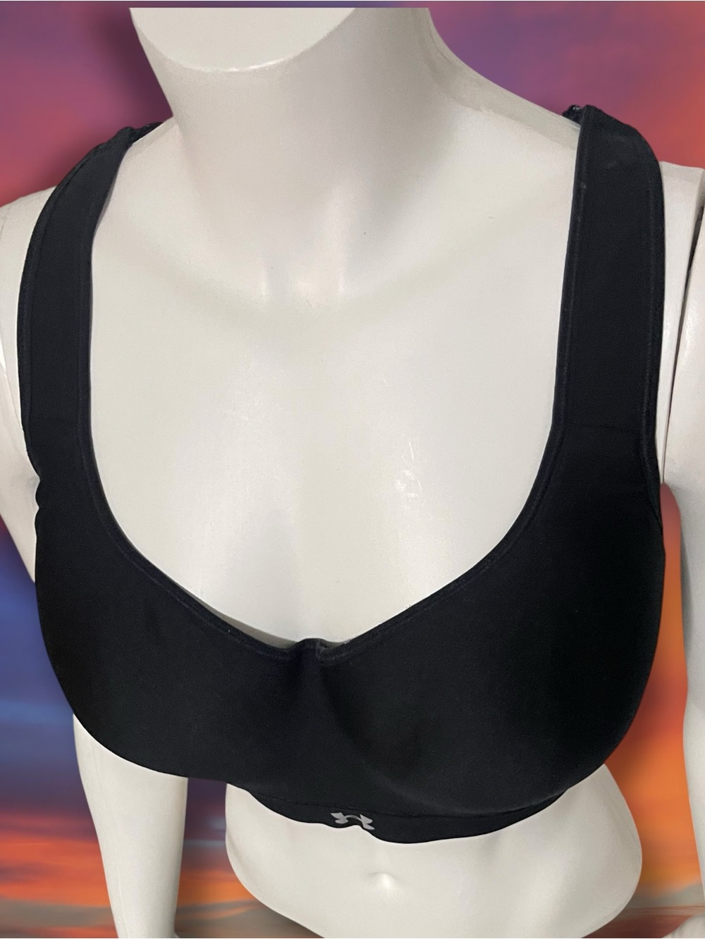 Under Armour Black Supportive High-Impact Sports Bra 36DD Style #1311821 View 2